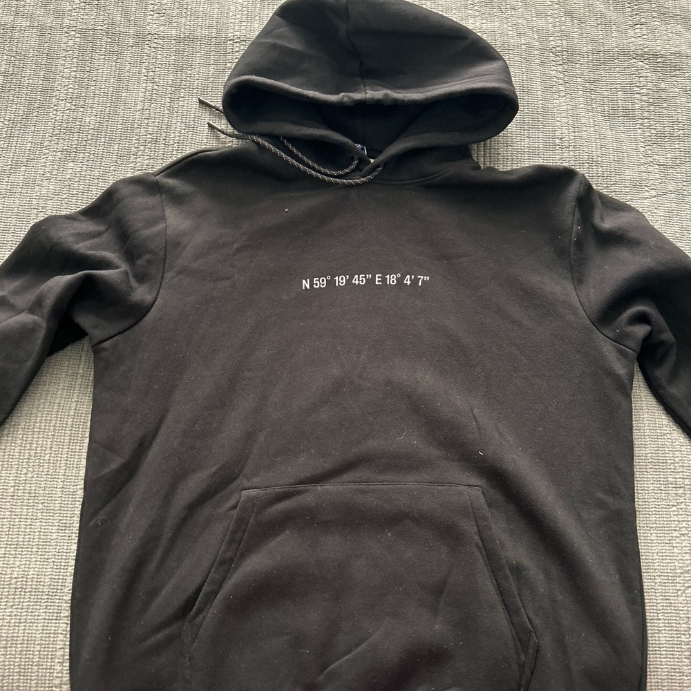 Black Hoodie with Coordinates